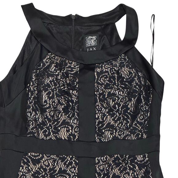 JAX Midi Black and Silver Sheath Dress size 8 - Picture 3 of 7